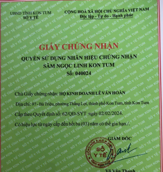 Giấy chứng nhận  quyền sử dụng nhãn hiệu